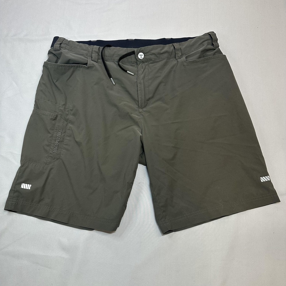 TRUEWERK Cloud Shorts Mens XXL Green Cargo 9 In Stretch Workwear Outdoor